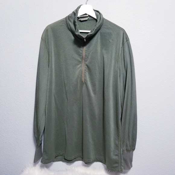 Vintage Other - Vintage 90's Y2K 2000's Men's green military pull over half zip sweater shirt XL